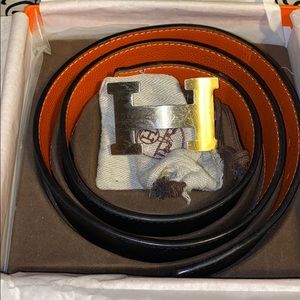 Black Hermes Belt Size in Pretty Good Condition